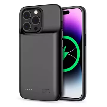 Case cover with PowerCase 4800mAh power bank for Apple iPhone 14 / 14 Pro Black