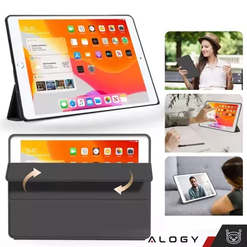 Case for Apple iPad 10.2 9 Gen 8/7 2021/2020/2019 Smart Pencil Case Alogy TPU Tablet Cover Black