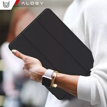 Case for Apple iPad 10.2 9 Gen 8/7 2021/2020/2019 Smart Pencil Case Alogy TPU Tablet Cover Black