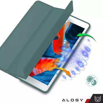 Case for Apple iPad 10.2 9 Gen 8/7 2021/2020/2019 Smart Pencil Case Alogy TPU Tablet Cover Green