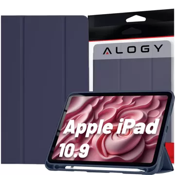 Case for Apple iPad 10gen. 10.9" 2022 tablet case Alogy Smart Case Pencil Holder Navy Blue