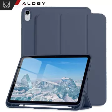 Case for Apple iPad 10gen. 10.9" 2022 tablet case Alogy Smart Case Pencil Holder Navy Blue