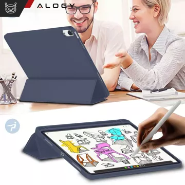 Case for Apple iPad 10gen. 10.9" 2022 tablet case Alogy Smart Case Pencil Holder Navy Blue