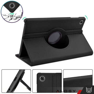 Case for Lenovo Tab M10 Plus 10.6 2022 3gen 3gen TB128XU TB125FU Case 360 ​​Rotatable Alogy Black