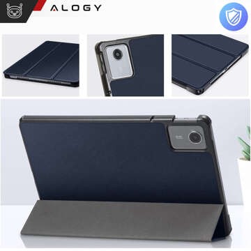 Case for Lenovo Tab M11 10.95" TB330FU / TB330XU / TB331FC Book Case Cover with flap housing case cover Alogy Navy Blue Glass Stylus