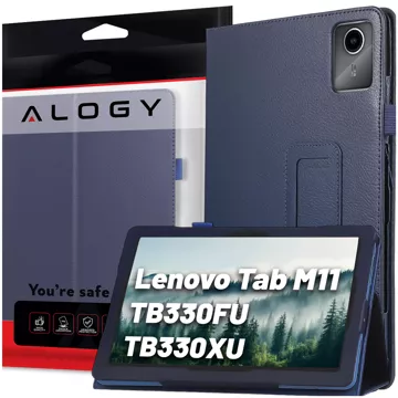 Case for Lenovo Tab M11 10.95" TB330FU/TB330XU/TB331FC stand cover case with flap for tablet Case Alogy Navy blue