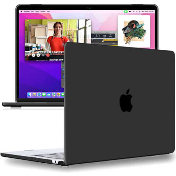 Case for Macbook Air 15 M2 2023 A2941 Case Housing Cover Matte Alogy Hard Cover Black