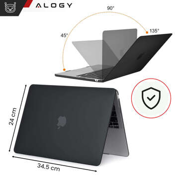 Case for Macbook Air 15 M2 2023 A2941 Case Housing Cover Matte Alogy Hard Cover Black