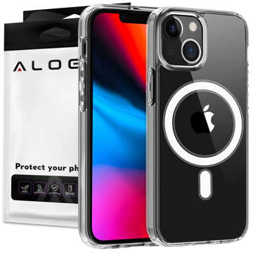 Case for MagSafe Ultra Slim Mag Alogy for Qi for Apple iPhone 14 Clear Glass