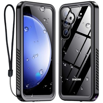 Case for Samsung Galaxy S23 Plus Armored Waterproof IP68 360 Armor Case Built-in Glass Alogy Black