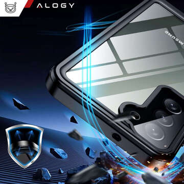 Case for Samsung Galaxy S23 Plus Armored Waterproof IP68 360 Armor Case Built-in Glass Alogy Black