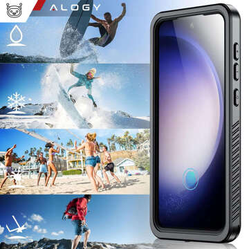 Case for Samsung Galaxy S23 Plus Armored Waterproof IP68 360 Armor Case Built-in Glass Alogy Black