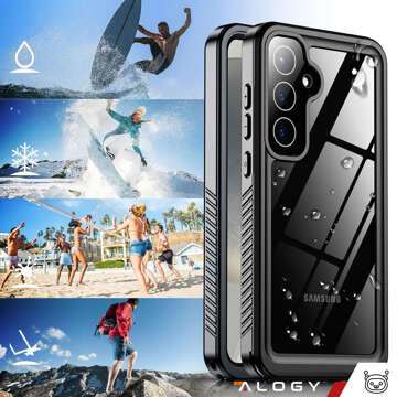 Case for Samsung Galaxy S24 Plus Armored Waterproof IP68 360 Armor Case with built-in glass Alogy black