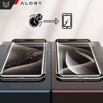 Case for Samsung Galaxy S24 Ultra Armored Cover Hydrogel Screen Film Case 360 ​​Defense Pro Black