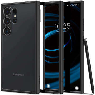 Case for Samsung Galaxy S24 Ultra Spigen Ultra Hybrid Case, back cover, Matte Black Glass