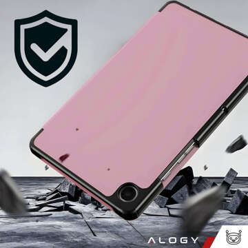 Case for Samsung Galaxy Tab A9 2023 11" (X210/X215/X216) Alogy Book Cover Case Protective Pink Glass