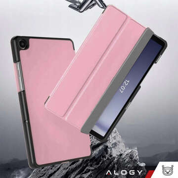 Case for Samsung Galaxy Tab A9 2023 11" (X210/X215/X216) Alogy Book Cover Case Protective Pink Glass