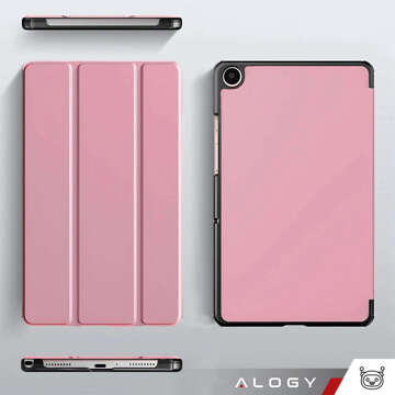 Case for Samsung Galaxy Tab A9 2023 11" (X210/X215/X216) Alogy Book Cover Case Protective Pink Glass