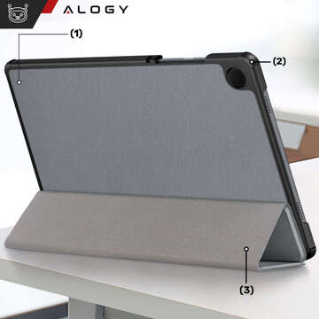 Case for Samsung Galaxy Tab A9 2023 8.7" X110 / X115 Tablet Cover Case Alogy Book Cover Gray