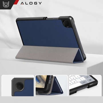 Case for Samsung Galaxy Tab A9 2023 8.7" X110 / X115 Tablet Cover Case Alogy Book Cover Navy Blue Glass