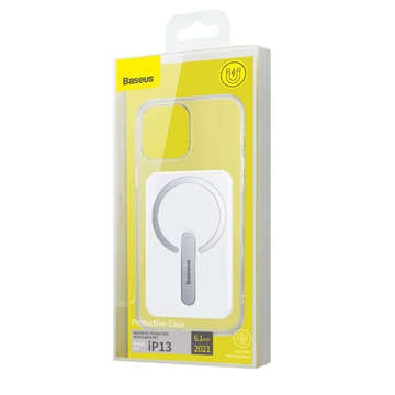 Case for iPhone 13 for MagSafe Baseus Crystal Magnetic with stand Transparent