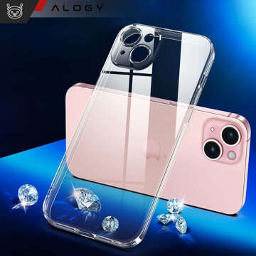 Case for iPhone 15 Plus Housing Case Silicone Transparent Camera Protection Lens Protector Alogy Slim Glass