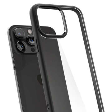 Case for iPhone 15 Pro Max Spigen Ultra Hybrid Case, back cover, Matte Black Glass