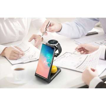 Charger docking station A7 3in1 Wireless Charger Black