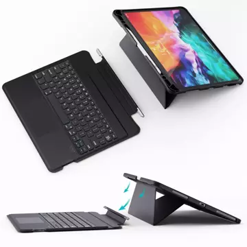 Choetech Keyboard Case Cover for iPad Pro 12.9" 2020 / 2021 Wireless Bluetooth Keyboard black (BH-015)