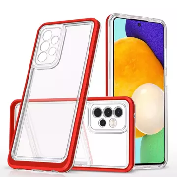 Clear 3in1 case for Samsung Galaxy A13 5G gel cover with frame red