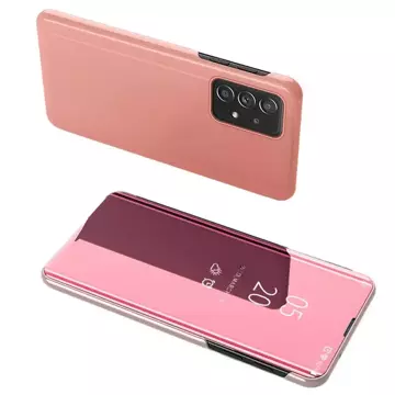 Clear View Case flip case for Samsung Galaxy A73 pink