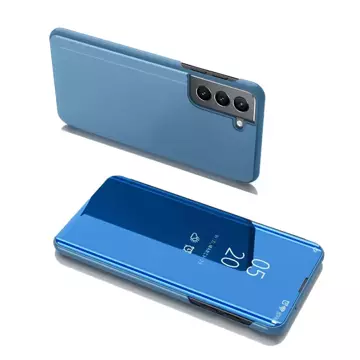 Clear View Case flip case for Samsung Galaxy S22 (S22 Plus) blue