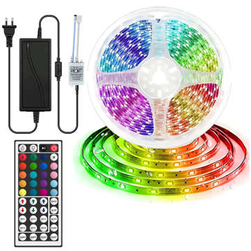 Colorful RGB LED strip 5m 50x50 Waterproof IP65 MultiChip large remote control 44 buttons