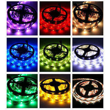 Colorful RGB LED strip 5m 50x50 Waterproof IP65 MultiChip large remote control 44 buttons