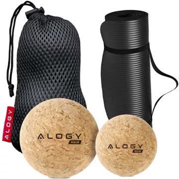 Cork ball Set of 2 ECO balls for muscle massage massager hard small Cork balls 6cm and 5.3cm Alog bag sport fitness Mat