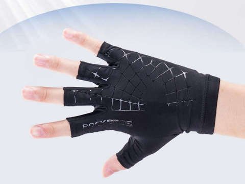 Cycling gloves S unisex RockBros fingerless cycling gloves breathable