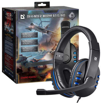 DEFENDER G-160 gaming headset with microphone Black and blue