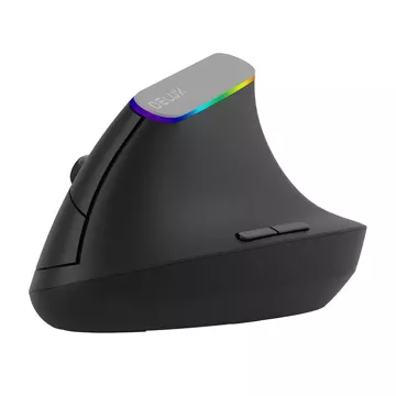 Delux M618C 2.4G 1600DPI RGB Wireless Vertical Mouse (Black)