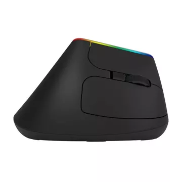 Delux M618C 2.4G 1600DPI RGB Wireless Vertical Mouse (Black)