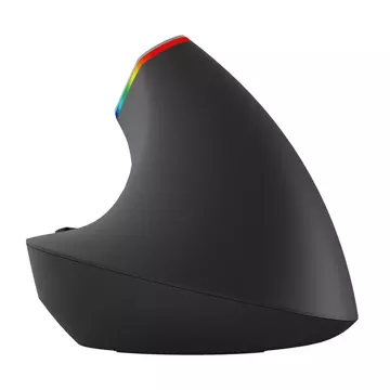 Delux M618C 2.4G 1600DPI RGB Wireless Vertical Mouse (Black)