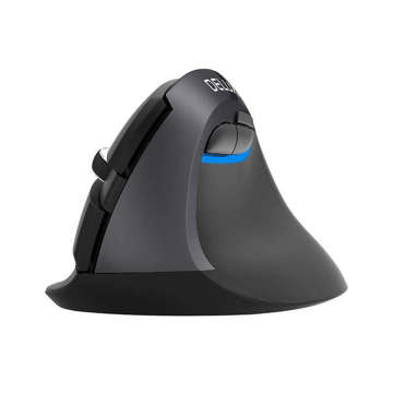 Delux M618Mini DB BT 2.4G 2400DPI Wireless Vertical Mouse (Black)