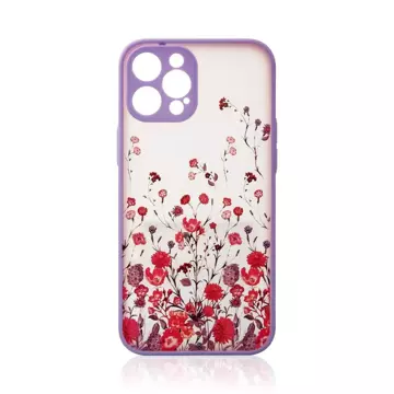 Design Case case for iPhone 12 Pro cover with flowers purple