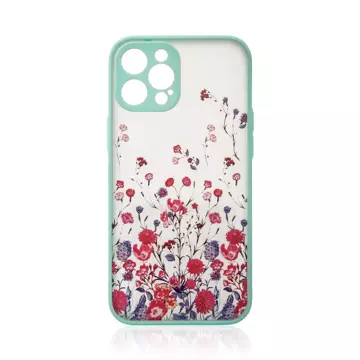 Design Case for iPhone 12 Pro Max cover with flowers light blue