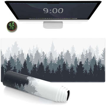 Desk pad for mouse keyboard Anti-slip gaming protective mat XL 80x40 cm Alogy Las Forest