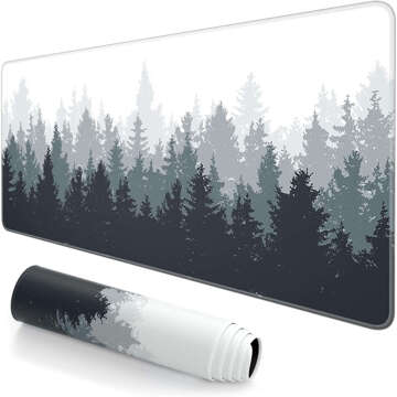 Desk pad for mouse keyboard Anti-slip gaming protective mat XL 80x40 cm Alogy Las Forest