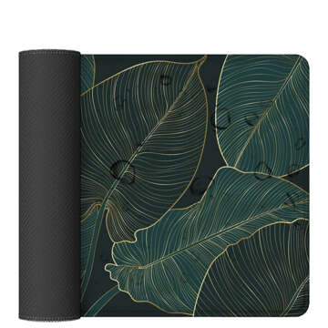 Desk pad for mouse keyboard Anti-slip gaming protective mat XL 80x40 cm Alogy Leaves Big Leaves