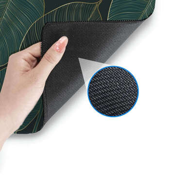 Desk pad for mouse keyboard Anti-slip gaming protective mat XL 80x40 cm Alogy Leaves Big Leaves