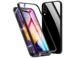 Double-sided Dr.Fit magnetic glass case for Galaxy A30S/A50/A50S Black