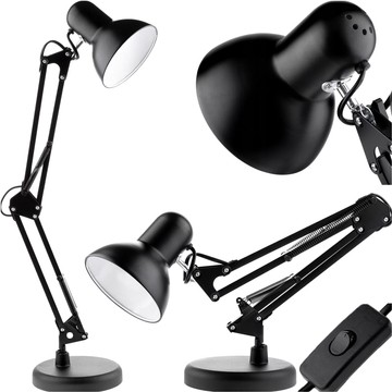 Drawing Desk Lamp Night Lamp E27 LED Lampshade for Desk Adjustable Black