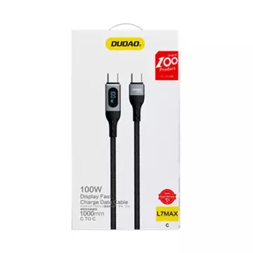 Dudao cable USB Type C - USB Type C fast charging PD 100W black (L7MaxC)